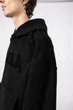 Favela Puff Distressed Hoodie Black