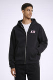 Stilding Oversize Zip Hoodie Black/Softpink