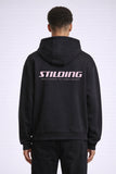 Stilding Oversize Zip Hoodie Black/Softpink