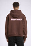 Stilding Oversize Zip Hoodie Chocobrown/Softpink