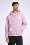 Stilding Oversize Zip Hoodie Softpink/White