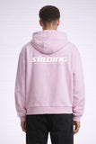 Stilding Oversize Zip Hoodie Softpink/White