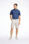 Lindbergh Leinenshorts Optical White Relaxed Fit