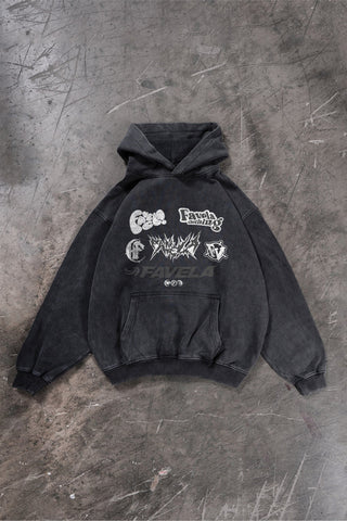 Favela Best of 23 Hoodie Washed Black