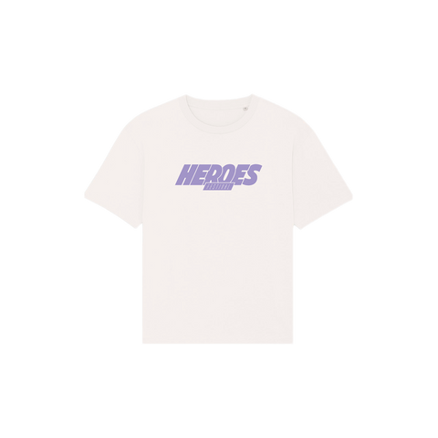 Heroes Logo T-Shirt Weiß/Flieder