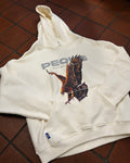 Pequs Eagle Graphic Hoodie Cream