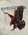 Pequs Eagle Graphic Hoodie Cream