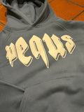 Pequs Outlined Mythic Hoodie Faded Blue