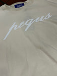 Pequs Front Logo T-Shirt White Sand