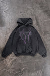 Favela Lightning Outline Hoodie Black