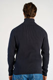 Lindbergh Rib Half-Zip Strickpullover Relaxed Fit Navy