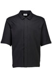 Lindbergh Seersucker Hemd Faded Black