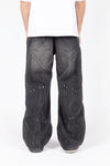 Favela Heavy Cutline Wave Washed Black
