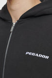 Pegador Logo Oversized Sweat Jacket Vintage Washed Onyx Black